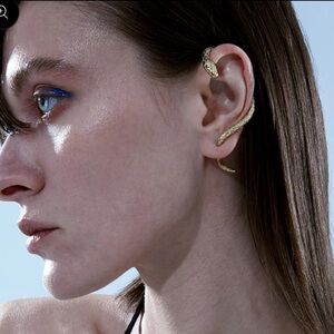 BLACKHEAD Gold Snake Bangle Cuff & Ear Cuff
